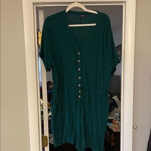 Torrid Size 1 Green Button romper. Excellent condition.